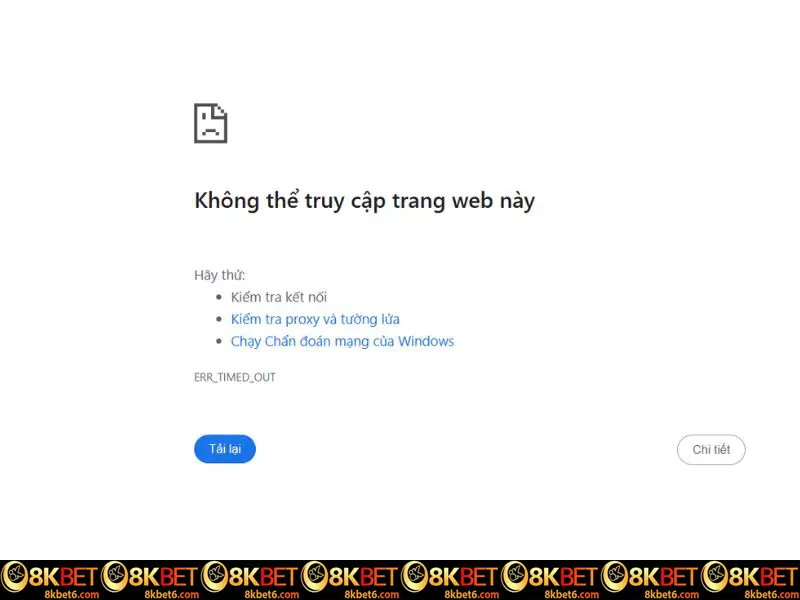 Những lỗi thường gặp khiến quá trình đăng nhập 8KBET gián đoạn